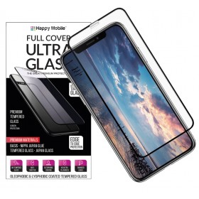 Защитное стекло для iPhone 11 Pro Max / Xs Max - Happy Mobile 5D Silk Printing (Japan Asahi, Nippa Full Glue) (Черное, Full Glue)