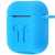 Силиконовый чехол Silicone Case для AirPods MMEF2, MV7N2, MRXJ2 (Embossed Headphones Light Blue)