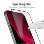 Защитное стекло iPhone 13 Mini - Entire View Happy Mobile Silk Printing HQ (Hot Bending Ultra Thin (0.25mm) Черное