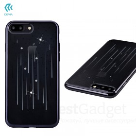 Чехол с кристалами Devia Crystal Meteor soft TPU case для iPhone 7 | 8 (Gun Black)