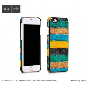 Кожаная накладка HOCO Platinum series Gorgeous Bamboo для iPhone 6 / 6s (Black/Green)