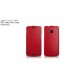 Кожаный чехол IcareR для HTC One M7 (Red flip)