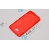 Полимерный TPU чехол Duotone для LG G Pro Lite Dual D686 (Прозрачный/Красный)