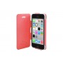 Ультра-тонкий кожаный чехол Pinlo Slice для iPhone 5 /5s / 5c (Leather Red) + пленка