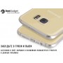Ультра тонкий TPU чехол HOCO Light Series для Samsung Galaxy S7 Edge (0.6mm Прозрачный/Золотой)