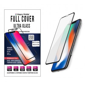 Защитное стекло для iPhone X (Black Anti-dust Ver) Happy Mobile 3D Soft Touch Ultra Glass Premium (Asahi glass)